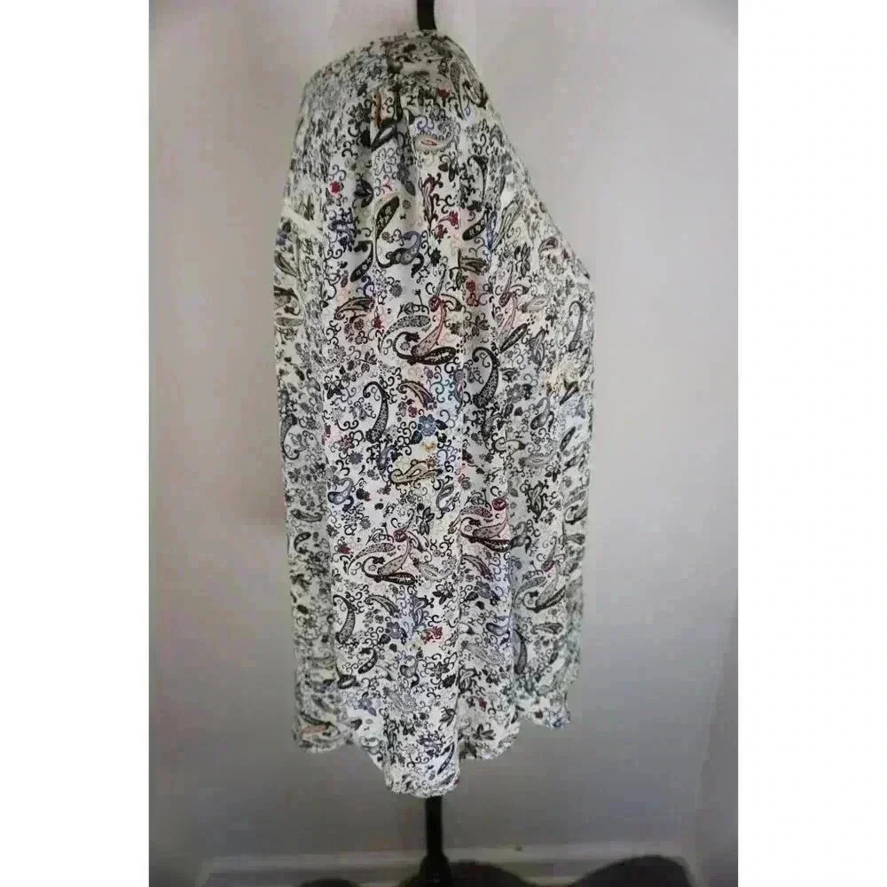 Collective Concepts Paisley Floral Blouse, Size MP - Picture 12 of 14